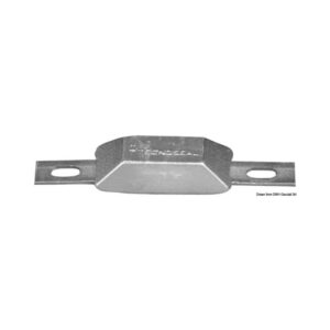 Anode rectangulaire avec encoche 96x40x25 mm