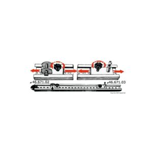 Rail inox 100 cm 28x29 mm