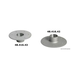 Base de rechange aluminium anodisé poli Ø 80 mm