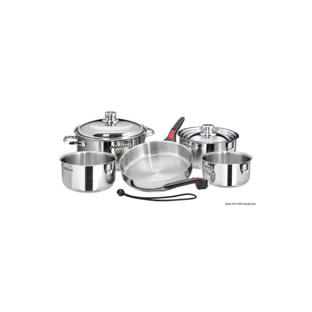 Casseroles empilables intérieur inox