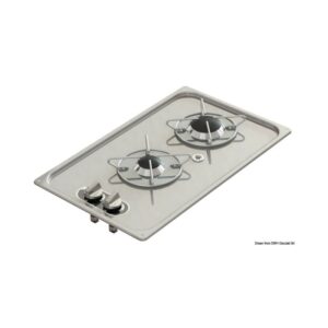Plaque cuisson inox à encastrer 323x528 mm