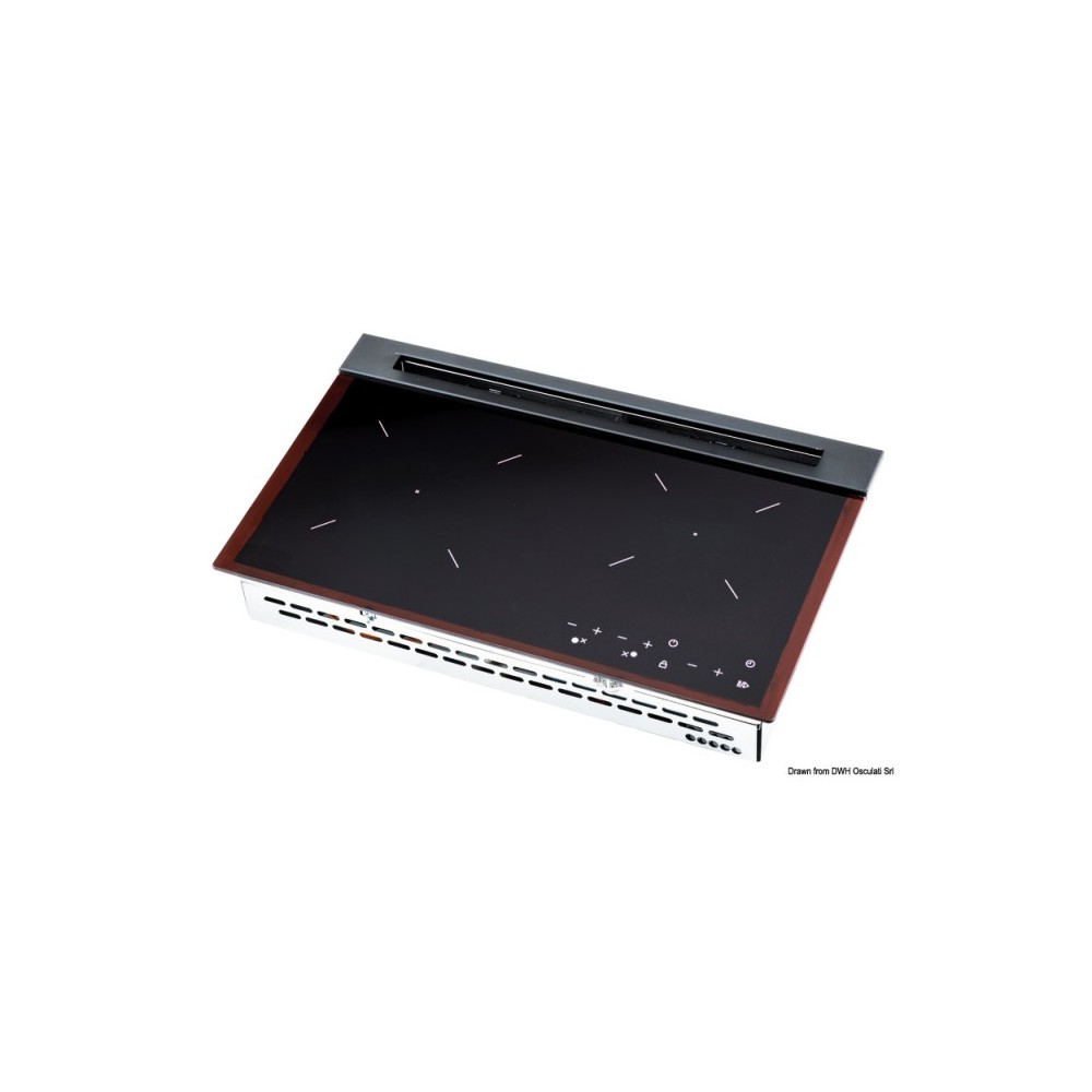 Plaque cuisson gaz en verre 2 feux 17 W