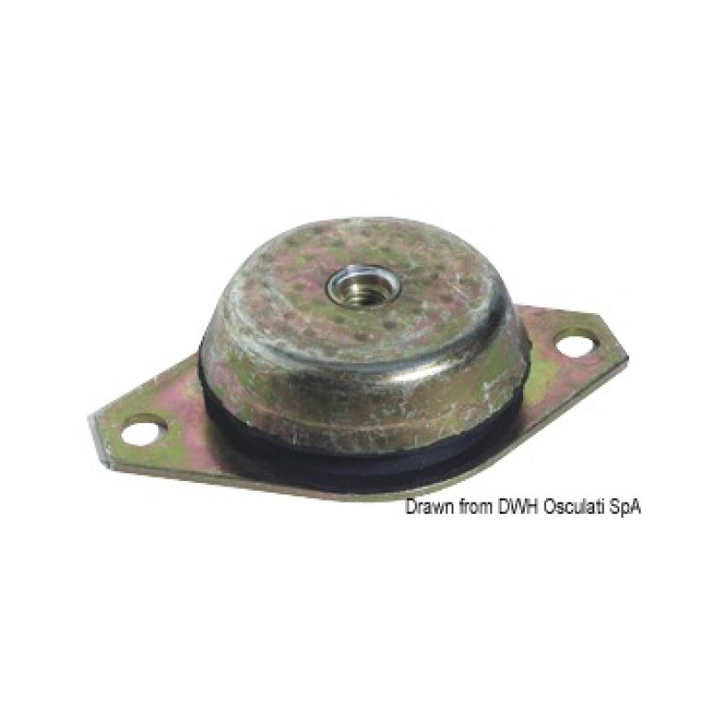 Support antivibration acier galvanisé 600 kg