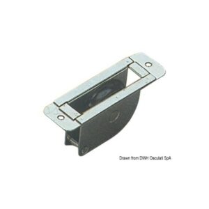 Poulie simple inox à encastrement 38x8