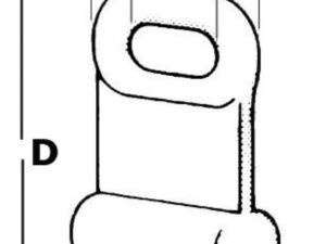 Coulisseau grand-voile 12x22 mm
