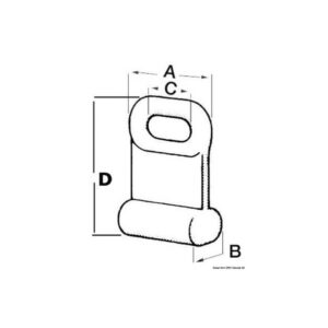 Coulisseau grand-voile 12x22 mm