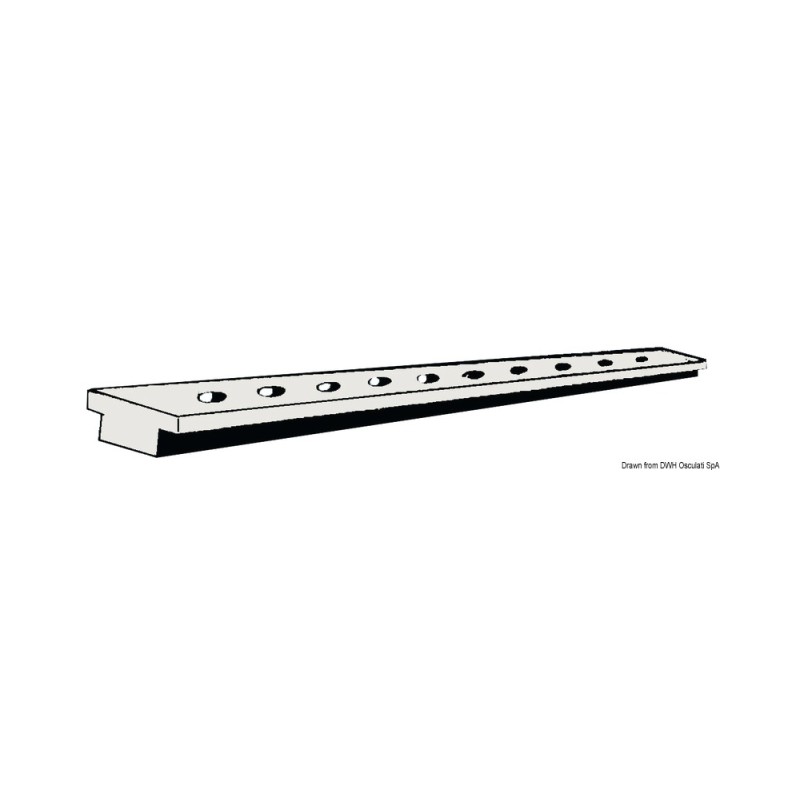 Rail aluminium anodisé 25x4mm (barre 2m)