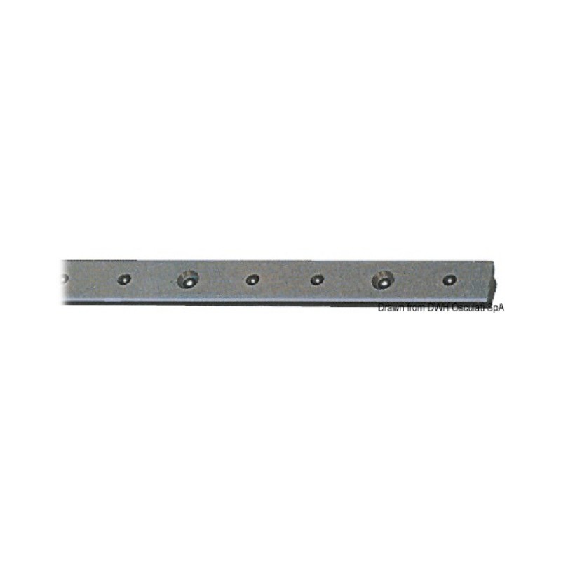 Rail aluminium anodisé + PTFE 25x4mm (barre 2m)