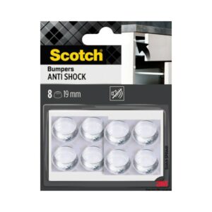 Tampons adhésifs pare-chocs 3M 19 mm transparents - boîte de 8 pcs