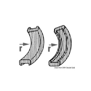 Profil teck ovale 12,5x25x10,5 mm