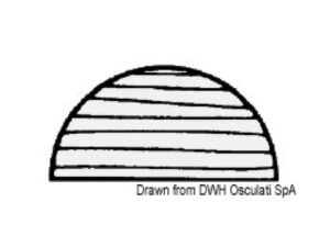 Profil teck demi-rond 10x20