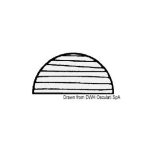 Profil teck demi-rond 10x20