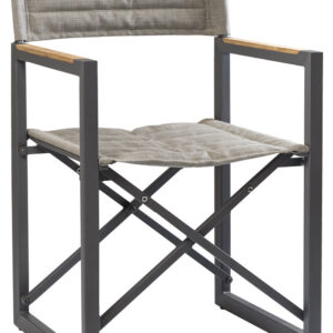 Sedia pieghevole alluminio teak ARC The Square grigia