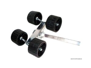 Rouleau pivotant 2 rouleaux droit 30 mm