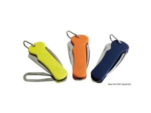 Couteau voile inox poignée en plastique jaune