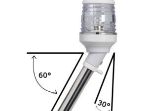 Hampe extractible 360° noir feu 30° en axe