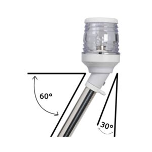 Hampe à led extractible inclinée 360° blanc