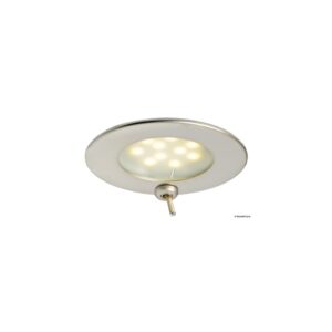 Spot LED Atria satiné avec interrupteur