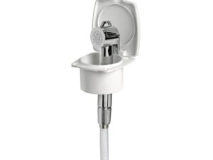 Coffret douche blanc New Edge tuyau PVC 2,5 m