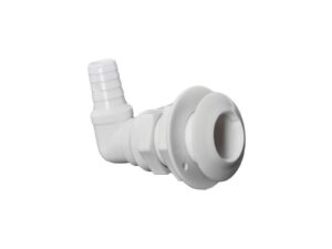 Passe-coque 90° plastique blanc 1" x 19 mm