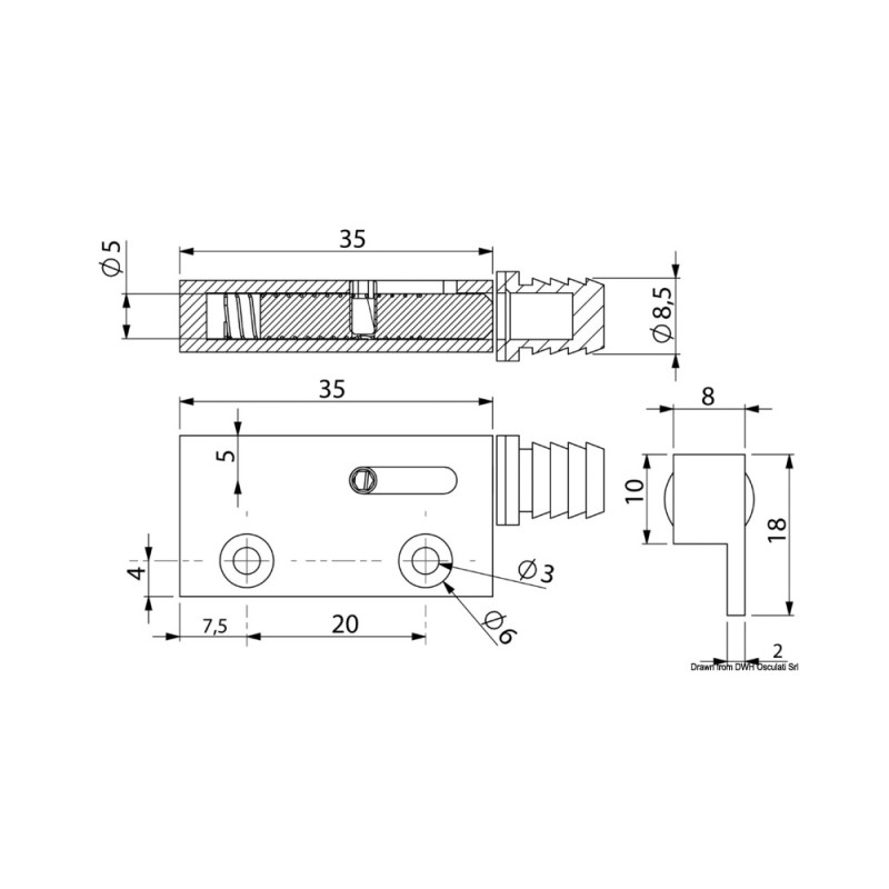 Charnière dx+sx mm 74x35 – Image 2