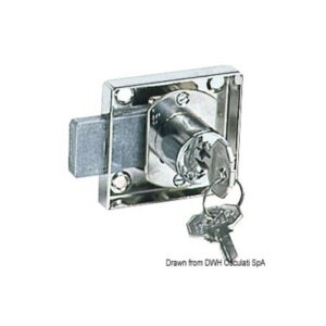 Serrure laiton chromé gauche 20 mm