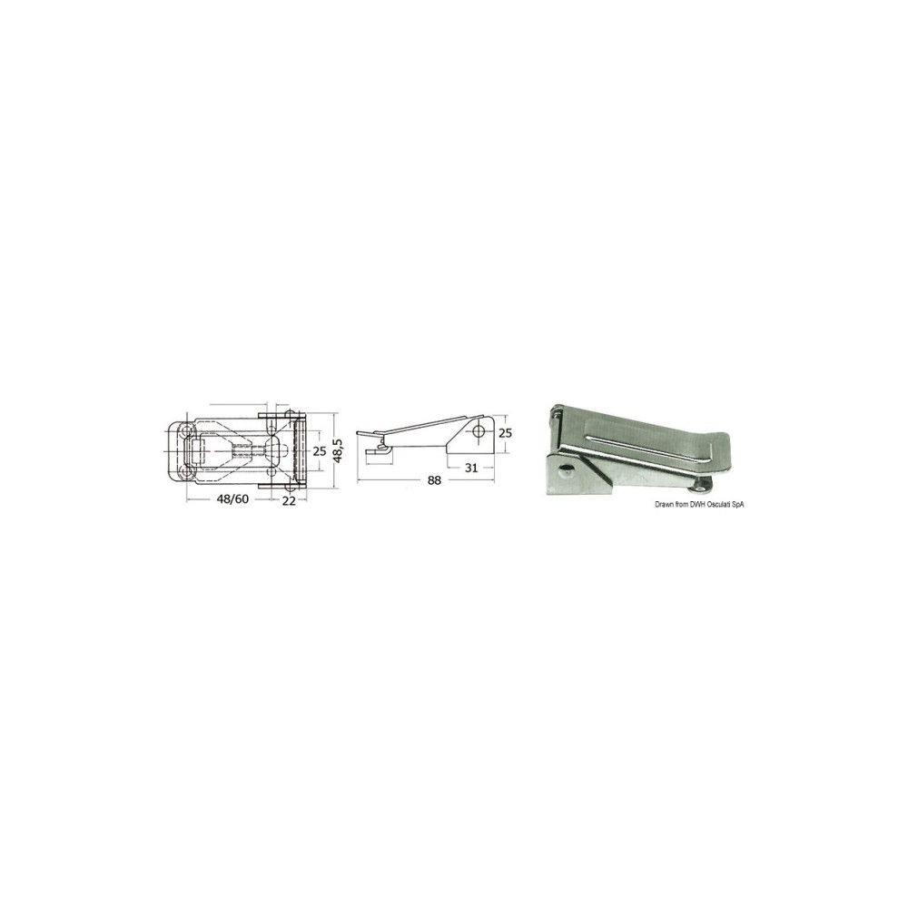 Bloque-coqueron Heavy duty inox poli miroir 33×67 mm – Image 2