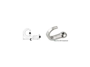 Crochet AISI316 15x5,7x35,8 mm