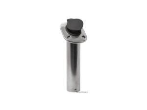 Porte-canne à encastrer inox 42 mm 60°