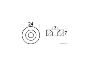 Rondelle aluminium 24x6,5