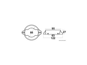 Collier Volvo Penta plaque adaptative 2pcs