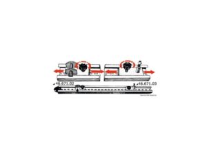 Curseur inox et cavalier en U