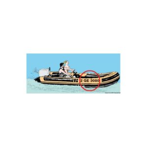 Numéro plastique adhésif 1 noir 20cm 54.533.10-1