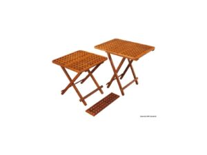 Table teck ovale 80x65x57 cm