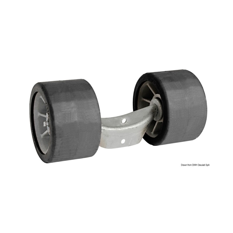 Rouleau pivotant 2 rouleaux rehaussé 40 mm – Image 3
