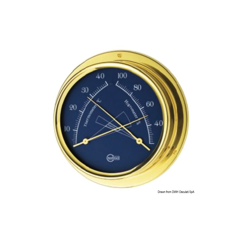 Hygro-thermomètre bleu Barigo Regatta