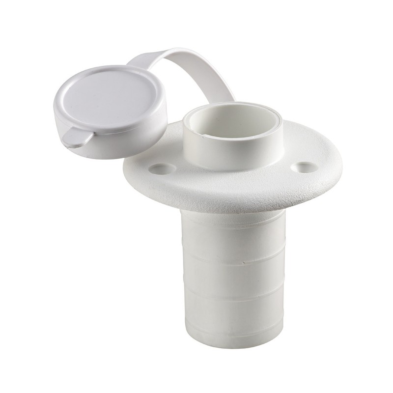 Base plastique encastrer sur plan 3 contacts blanc – Image 2