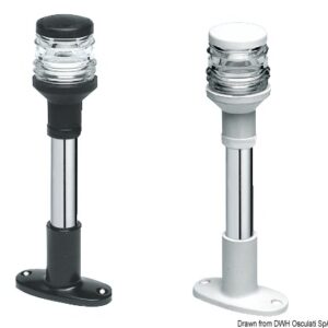 Hampe Compact en inox 20 cm feu noir