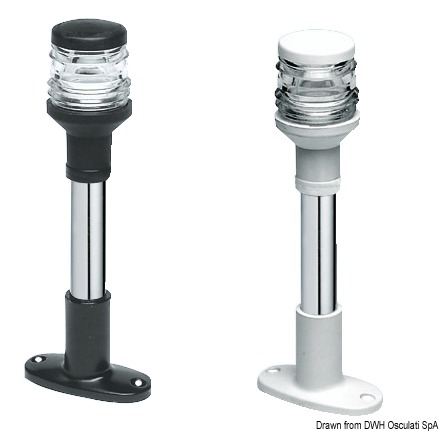 Hampe Compact en inox 20 cm feu noir