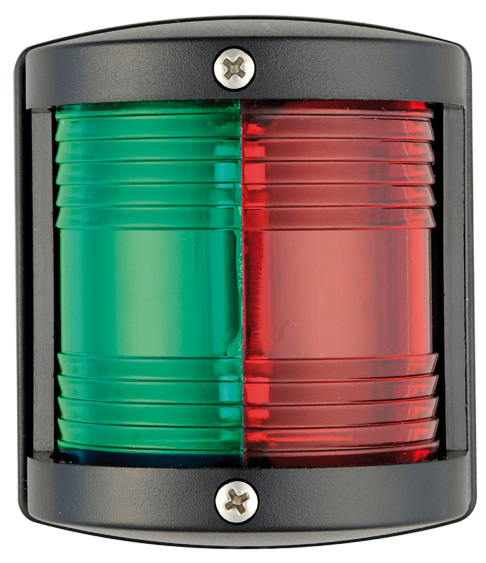 Feu de navigation Utility 77 noir/225° rouge-vert