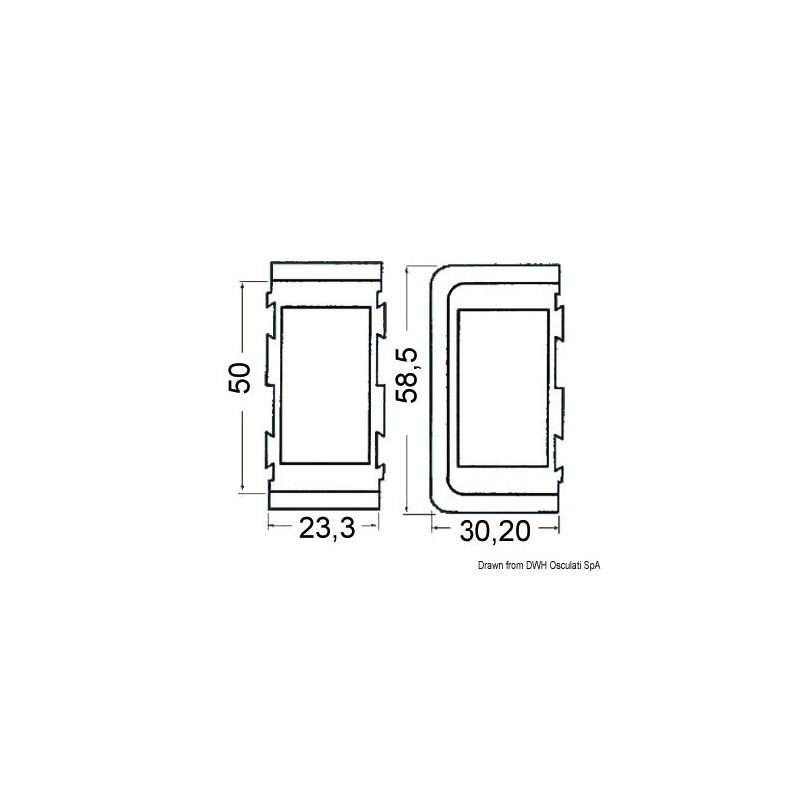 Plaque plastique interrupteur borne centrale noir – Image 2