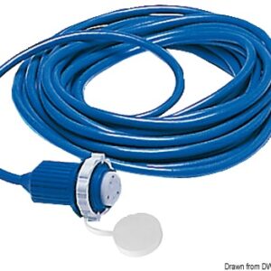 Fiche + câble 10 m blanc 30 A