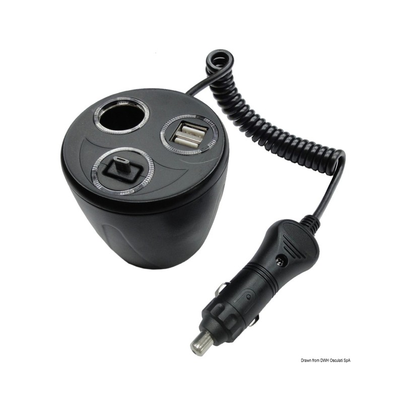 Rallonge et prise courant + double USB + micro USB – Image 3