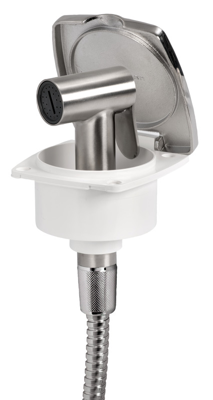 Douche pont New Edge inox Tiger tuyau inox 2,5 m