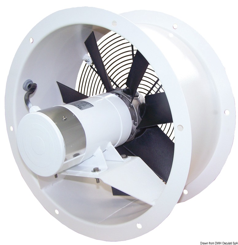 Ventilateur hélicoïdal 24 V 300 W 11 A flux FP