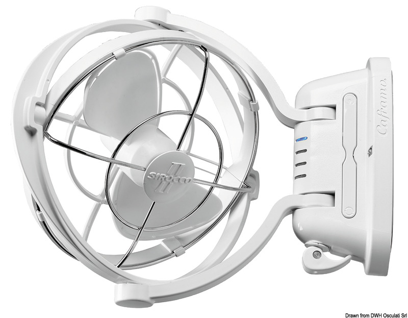 Ventilateur CAFRAMO Sirocco blanc 12/24 V