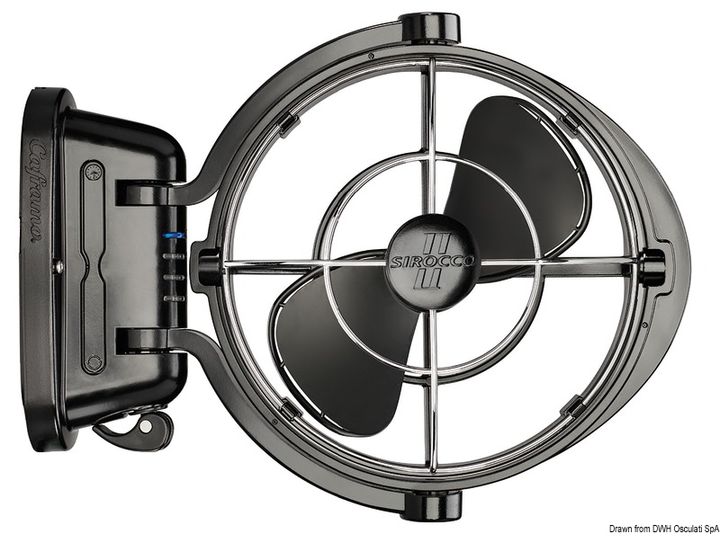 Ventilateur CAFRAMO Sirocco noir 12/24 V