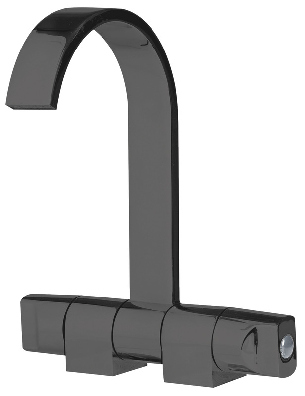 Robinet noir Style eau chaude + froide