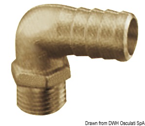 Embout en laiton 90° 3/8" 15 mm