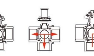 Vanne bille en laiton 3 voies 3/8" T